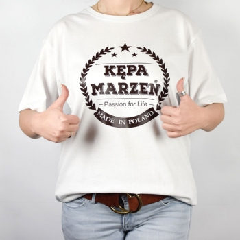 Biały t-shirt z logiem Kępa Marzeń